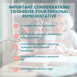 Infograph for how to choose a personal representative