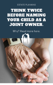 Making a child a joint owner. Pin.