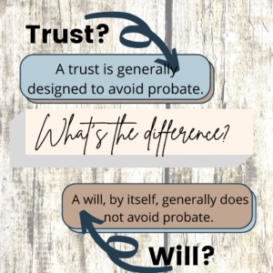 What's the difference between a trust and will?
