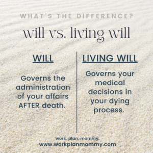 Compare wills and living wills
