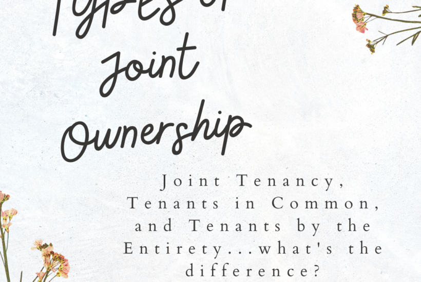 Types of Joint Ownership